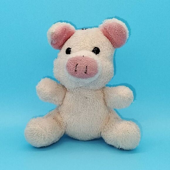 Mini 4" Pig Plush Toy for 18" Dolls Pink Plushie Stuffed Animal - Picture 1 of 5